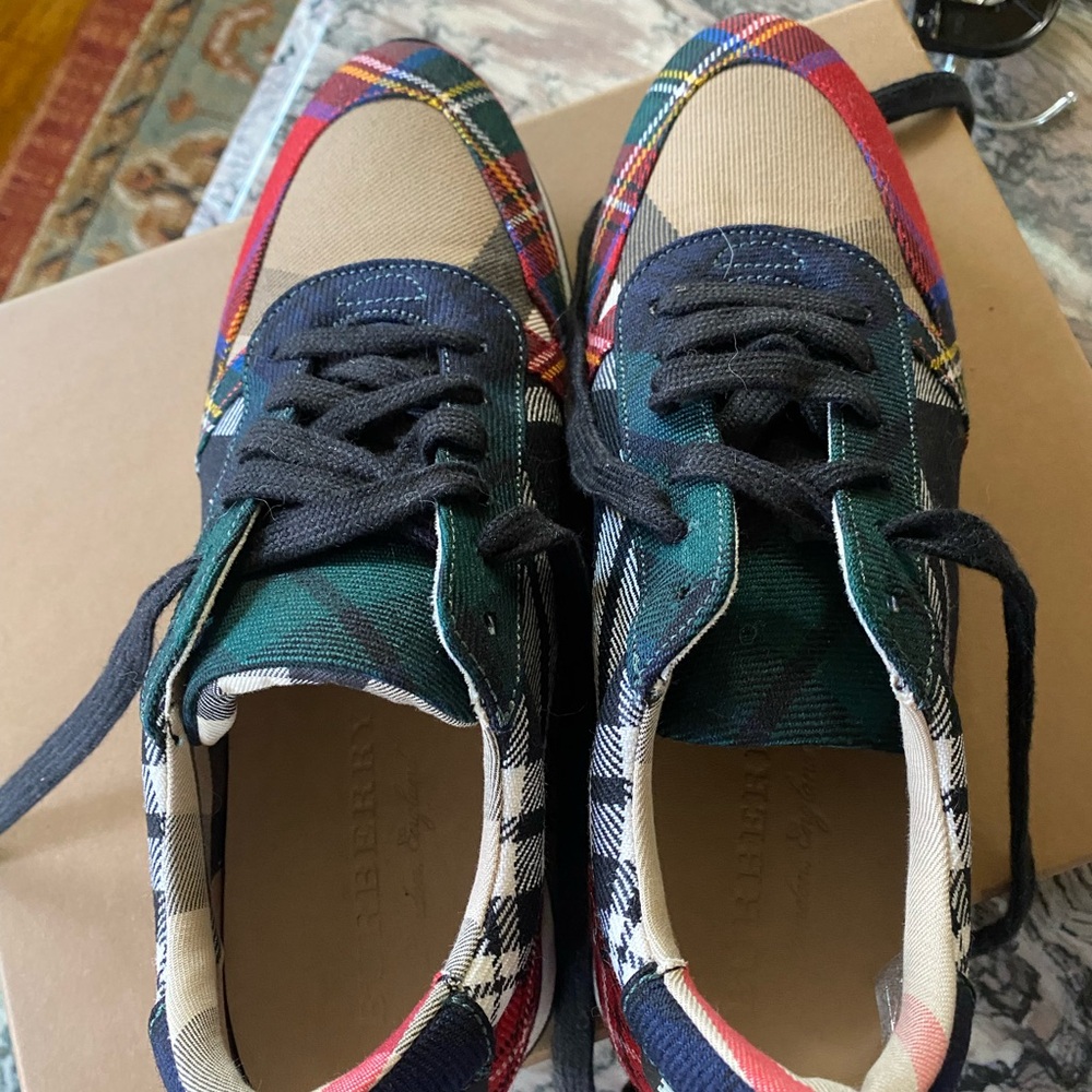 Burberry Multicolor Plaid Women's Sneakers size 36 or 6 - Picture 7 of 8